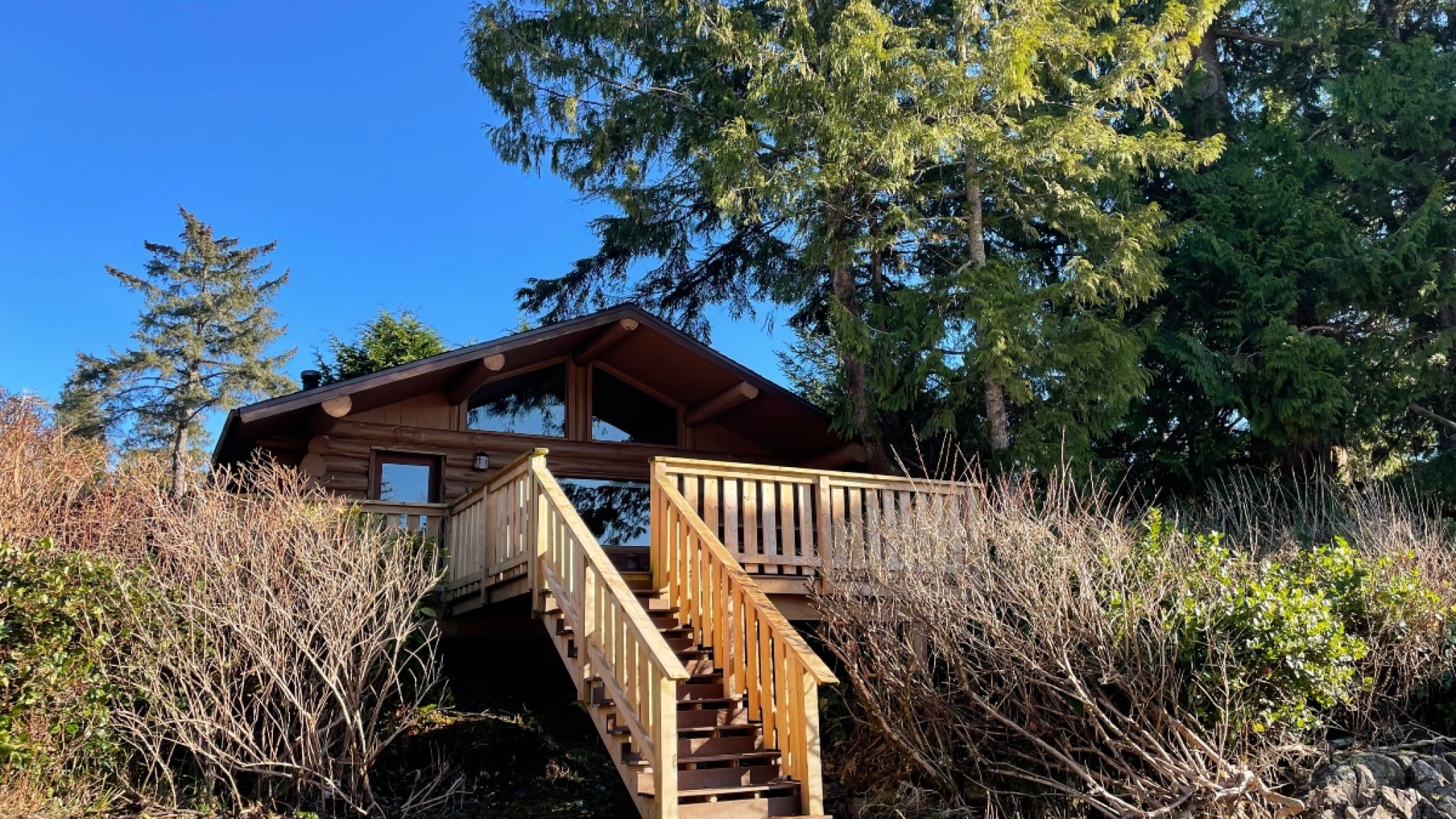 Cabin 3 back deck from beach